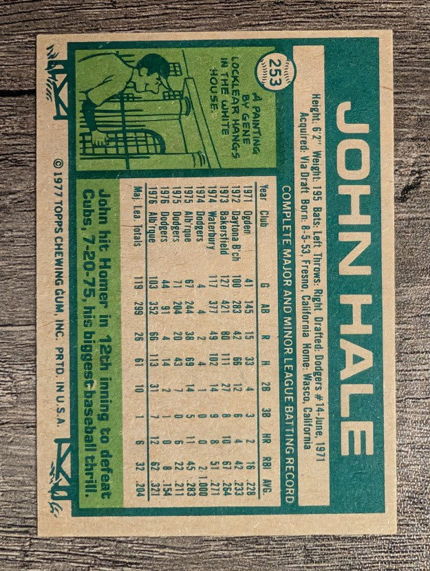 1977 Topps #253 John Hale (EXMT)