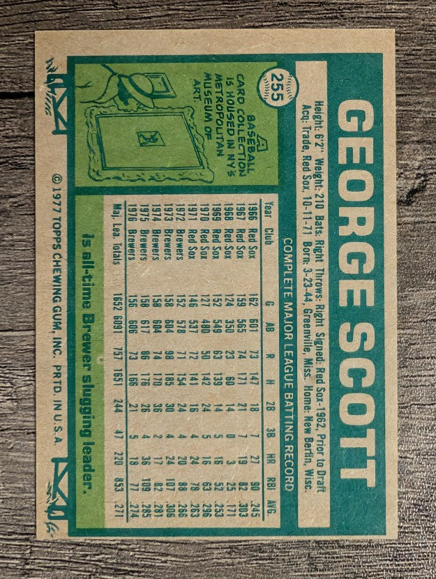 1977 Topps #255 George Scott (EXMT)