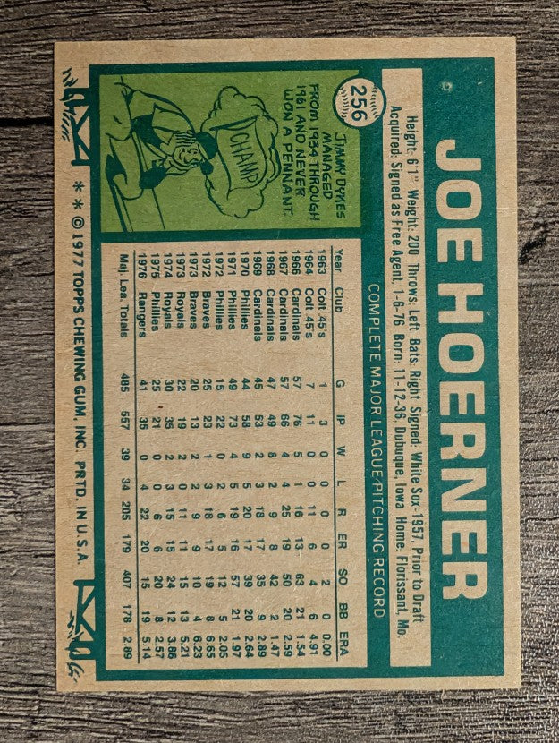1977 Topps #256 Joe Hoerner (NMMT)