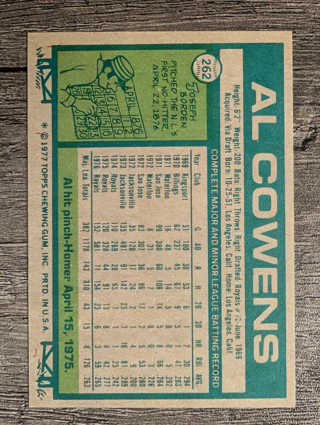 1977 Topps #262 Al Cowens (NMMT)