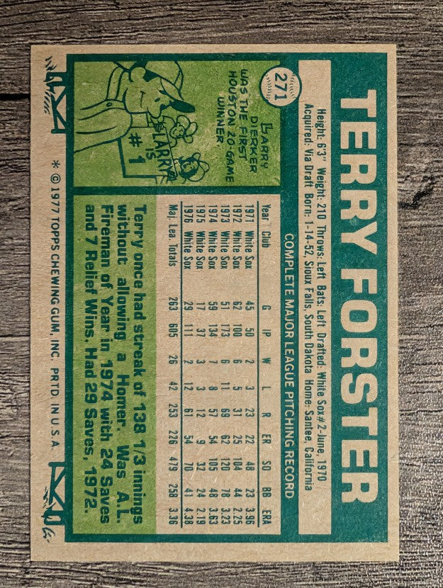 1977 Topps #271 Terry Forster (NM)