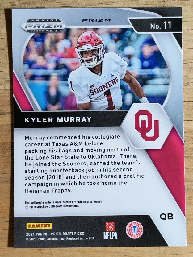 2021 Panini Prizm Draft Picks Prizms Green #11 Kyler Murray
