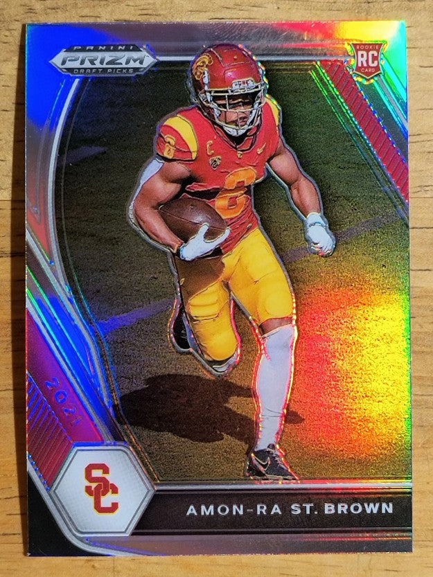 2021 Panini Prizm Draft Picks Prizms Silver #133 Amon-Ra St. Brown