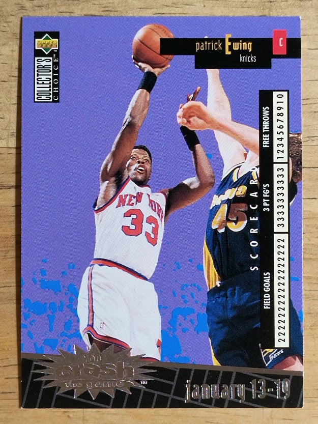 1996-97 Collector's Choice Crash Game Scoring 1 #C18B Patrick Ewing 1/13 L (NM)