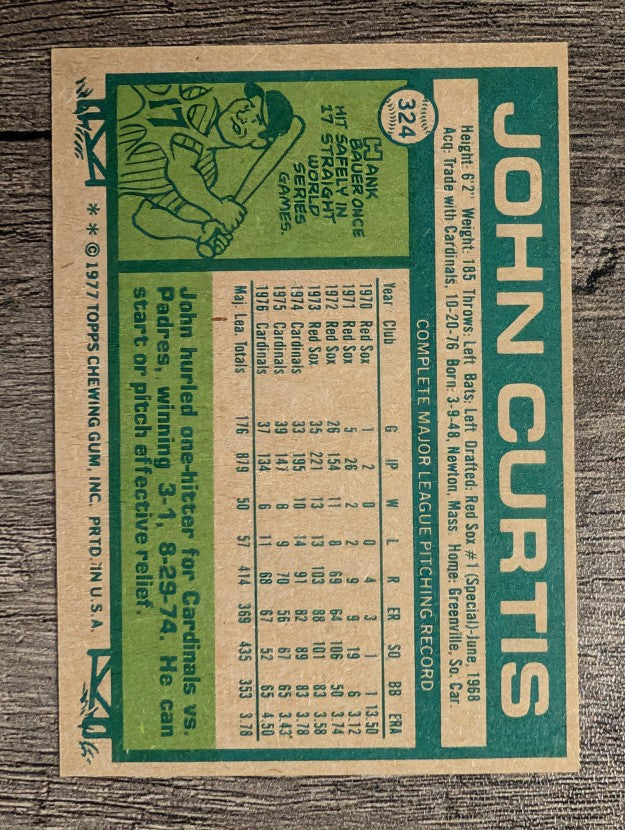 1977 Topps #324 John Curtis (EXMT)