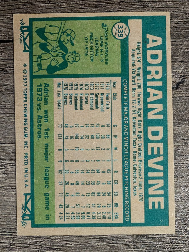 1977 Topps #339 Adrian Devine (EXMT)