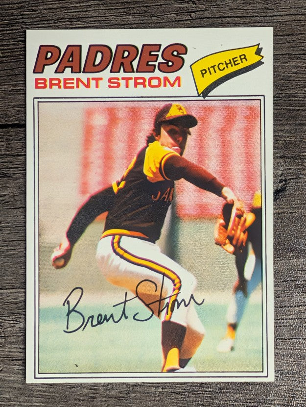 1977 Topps #348 Brent Strom (EXMT)