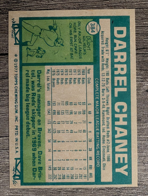 1977 Topps #384 Darrel Chaney (NM)