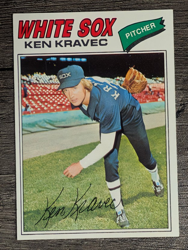 1977 Topps #389 Ken Kravec RC (VGEX)