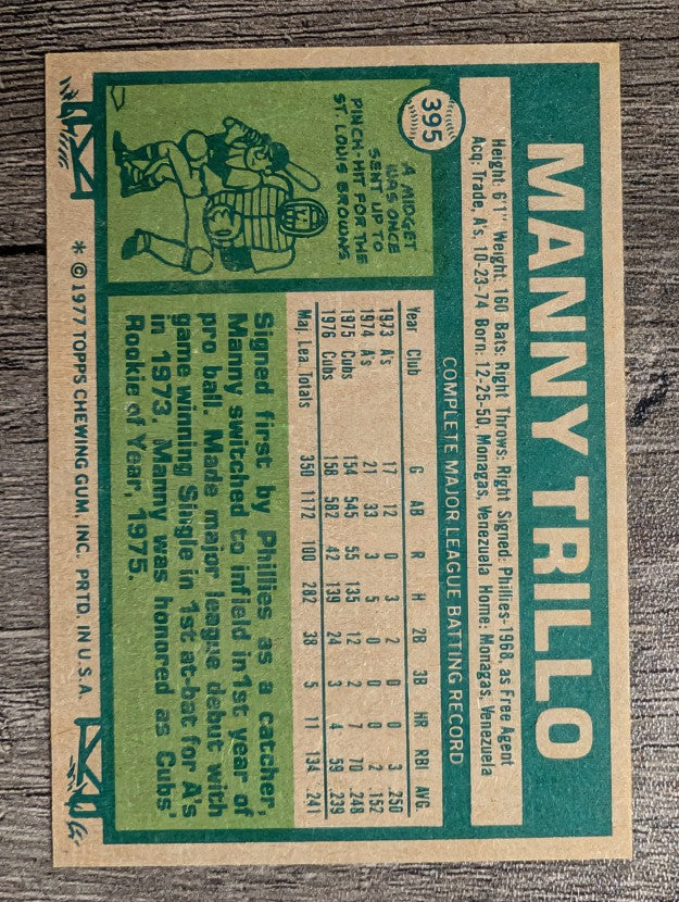 1977 Topps #395 Manny Trillo (MINT)