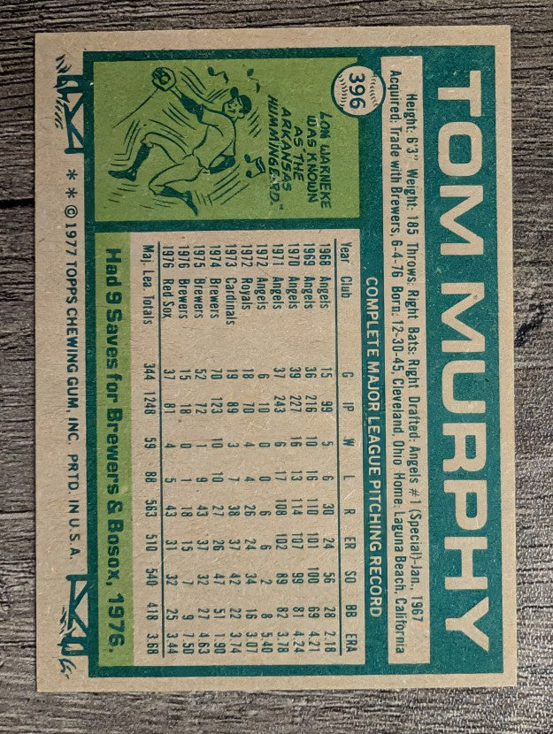 1977 Topps #396 Tom Murphy (NM)