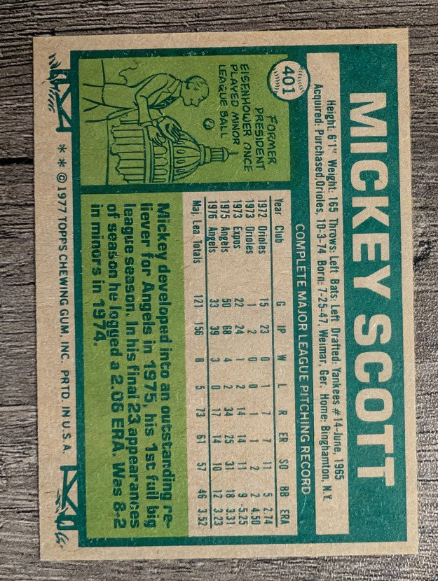 1977 Topps #401 Mickey Scott (NM)