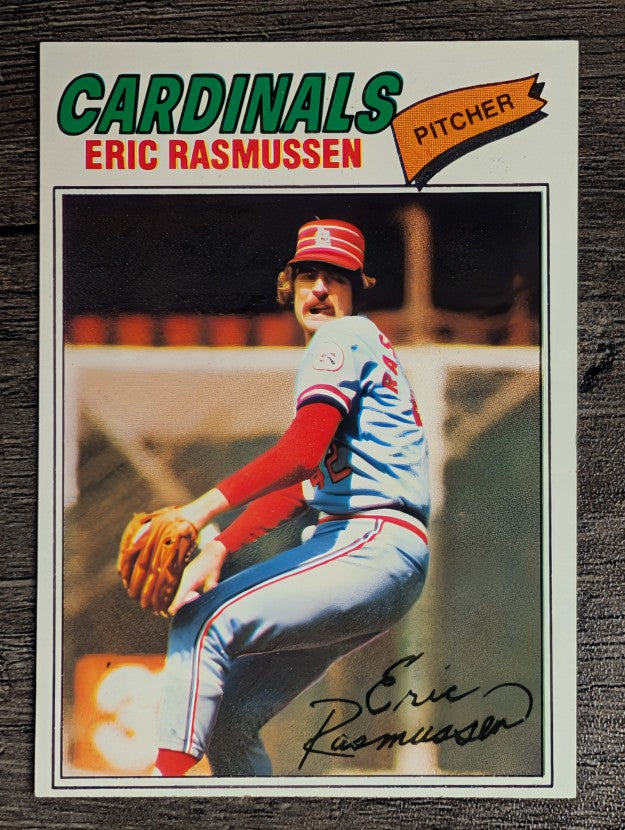 1977 Topps #404 Eric Rasmussen RC (EXMT)