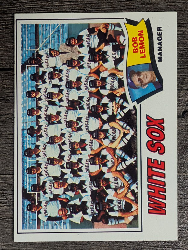 1977 Topps #418 Chicago White Sox CL/Bob Lemon MG (EX)