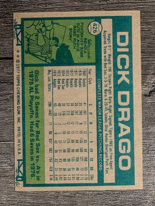1977 Topps #426 Dick Drago (NM)