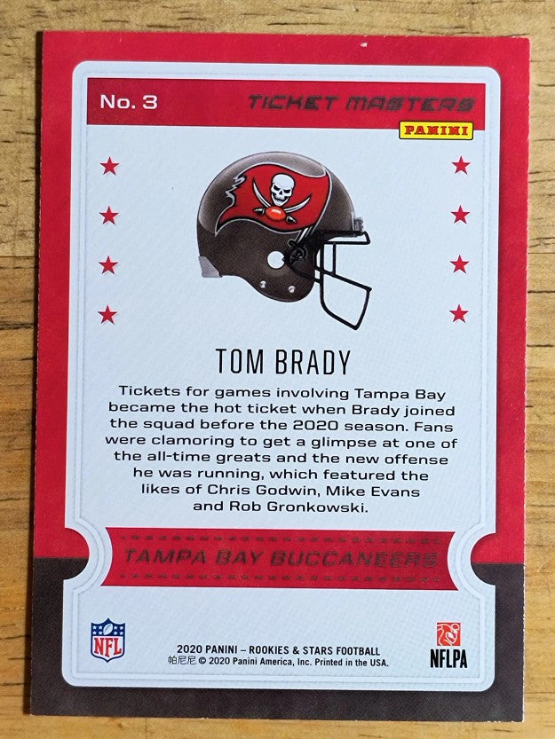 2020 Rookies and Stars Ticket Masters #3 Tom Brady
