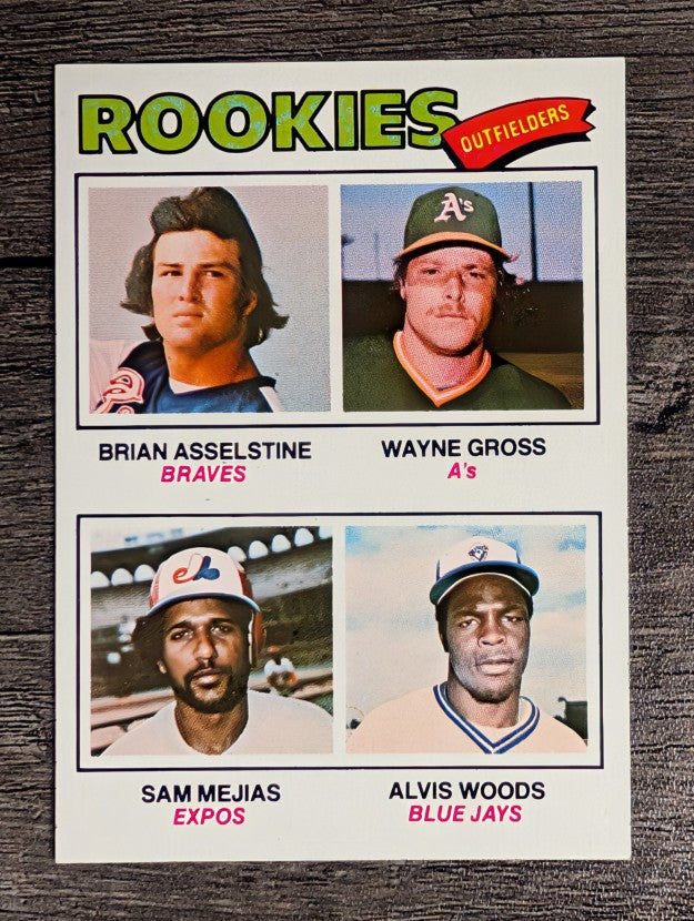 1977 Topps #479 Brian Asselstine/Wayne Gross/Sam Mejias/Alvis Woods RC (NMMT)