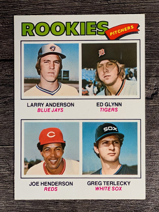 1977 Topps #487 Larry Anderson/Ed Glynn/Joe Henderson/Greg Terlecky RC (NMMT)