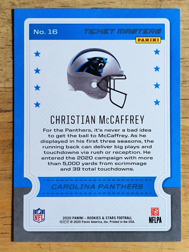 2020 Rookies and Stars Ticket Masters #16 Christian McCaffrey