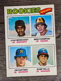 1977 Topps #494 Juan Bernhardt/Mike Champion/Jim Gantner/Bump Wills RC (EXMT)