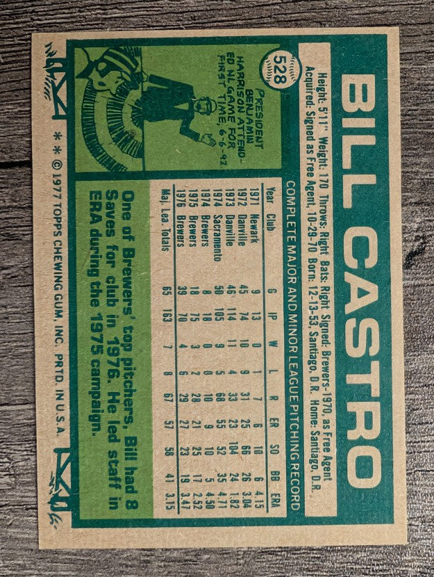 1977 Topps #528 Bill Castro (NM)