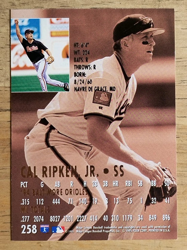 1995 Ultra #258 Cal Ripken