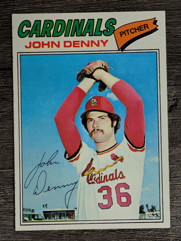 1977 Topps #541 John Denny (EXMT)