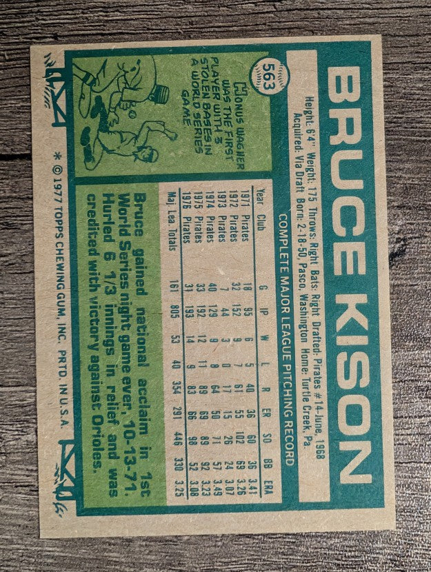 1977 Topps #563 Bruce Kison (EXMT)