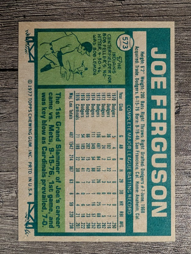 1977 Topps #573 Joe Ferguson (NM)