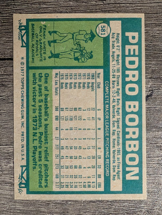 1977 Topps #581 Pedro Borbon (EXMT)
