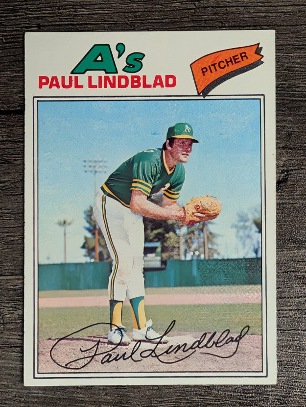 1977 Topps #583 Paul Lindblad (EXMT)