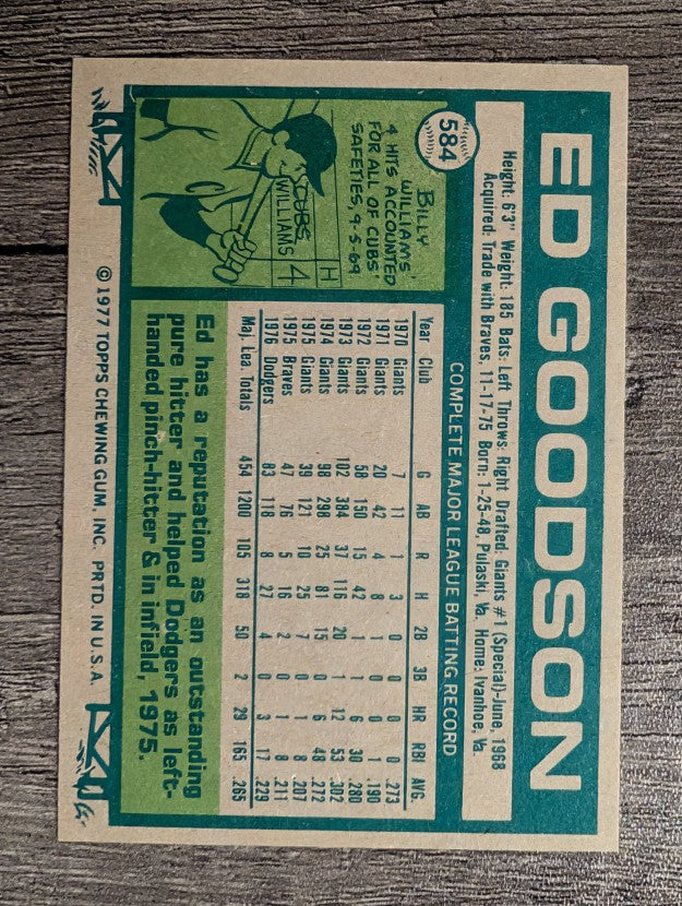 1977 Topps #584 Ed Goodson (EXMT)