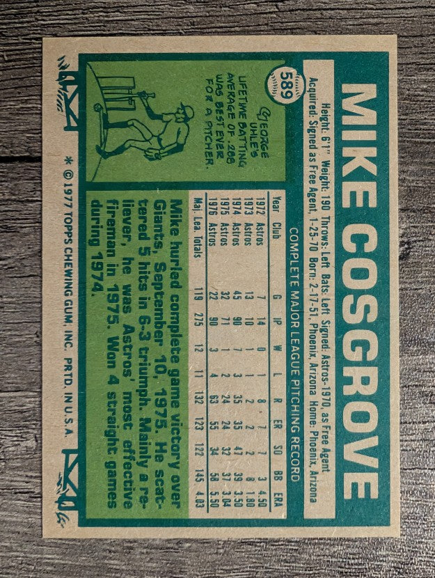 1977 Topps #589 Mike Cosgrove (EXMT)