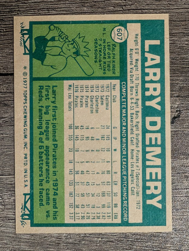 1977 Topps #607 Larry Demery (NM)