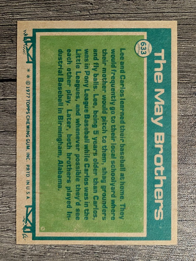1977 Topps #633 Brothers/Lee May/Carlos May (EXMT)