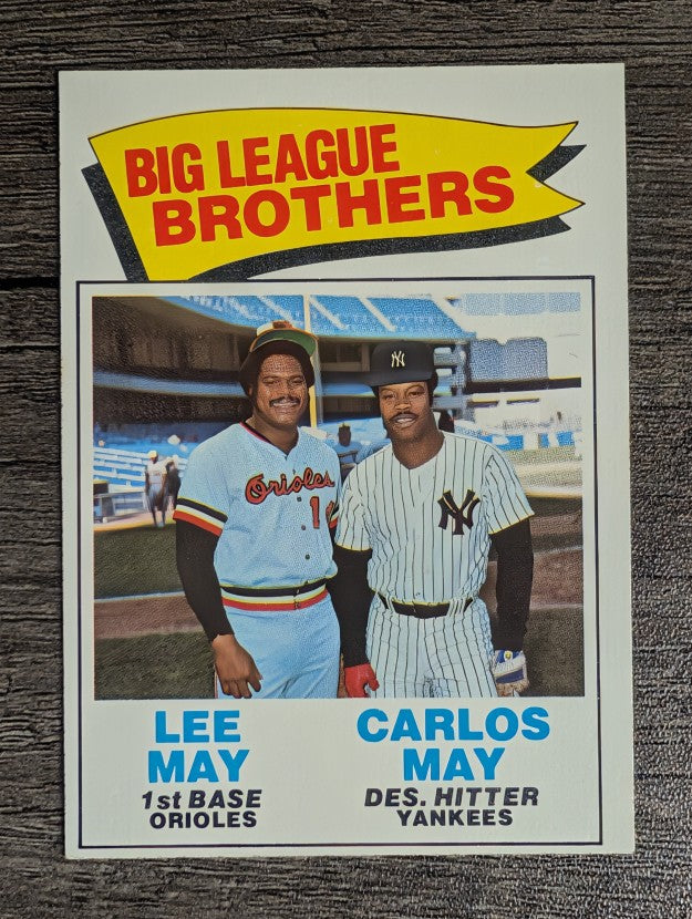 1977 Topps #633 Brothers/Lee May/Carlos May (EXMT)
