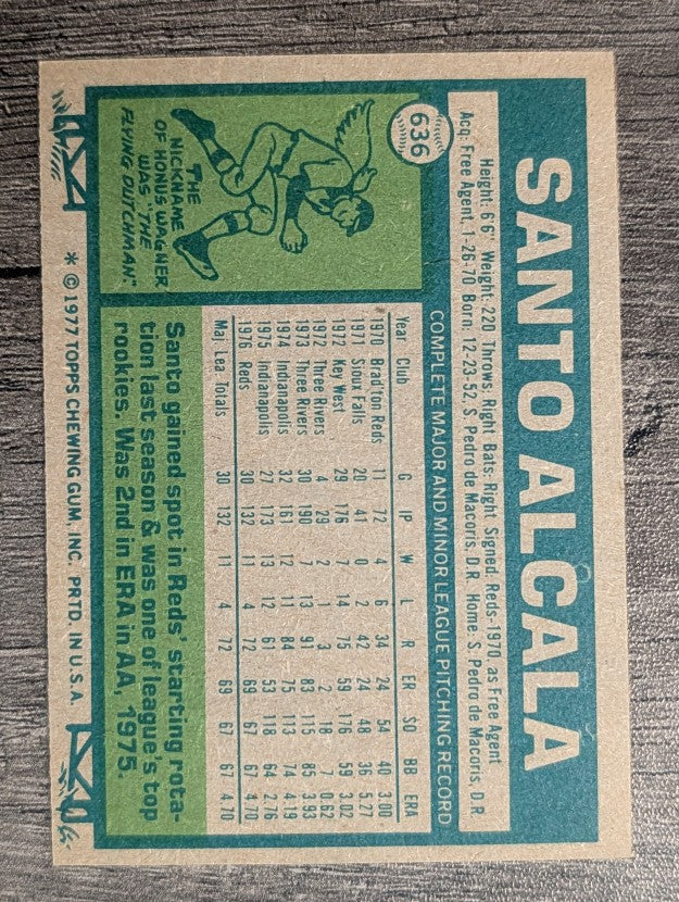 1977 Topps #636 Santo Alcala (EXMT)