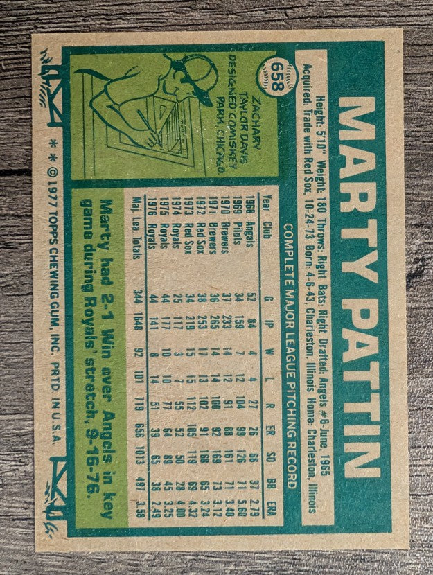 1977 Topps #658 Marty Pattin (NM)