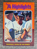 1975 Topps Mini #6 Mike Marshall HL (EXMT)