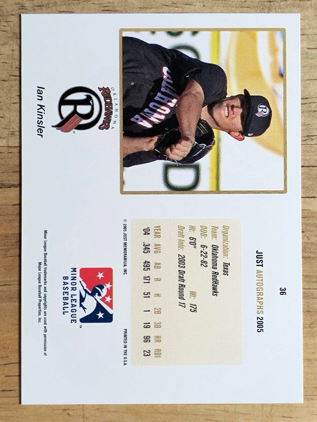 2005 Just Autographs #36 Ian Kinsler
