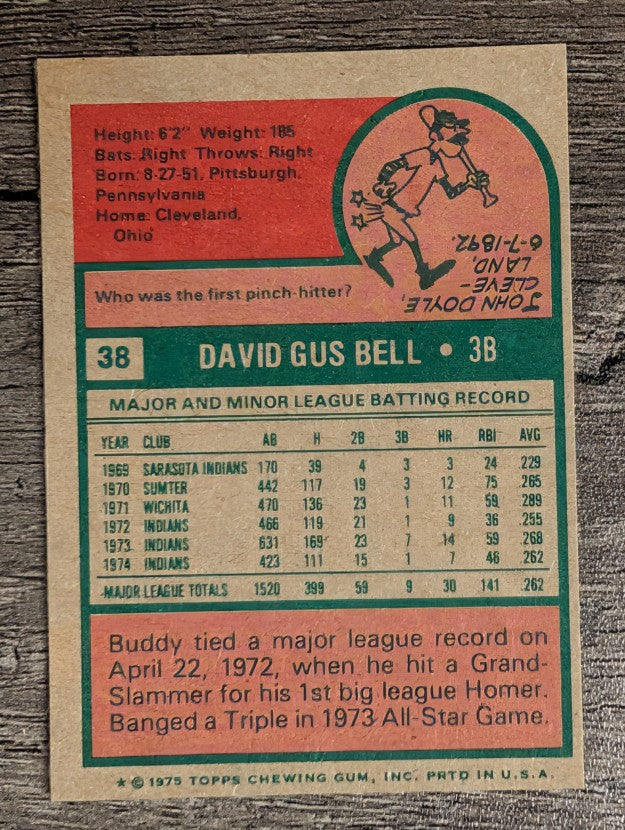 1975 Topps Mini #38 Buddy Bell (EXMT)