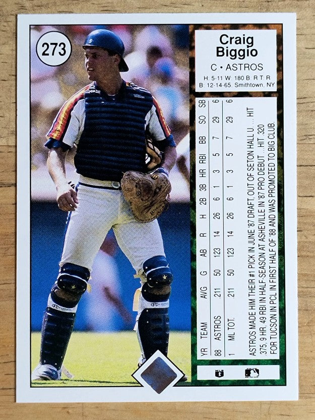 1989 Upper Deck #273 Craig Biggio RC