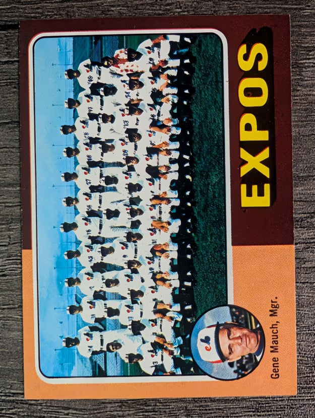 1975 Topps Mini #101 Montreal Expos CL/Gene Mauch MG (NMMT)
