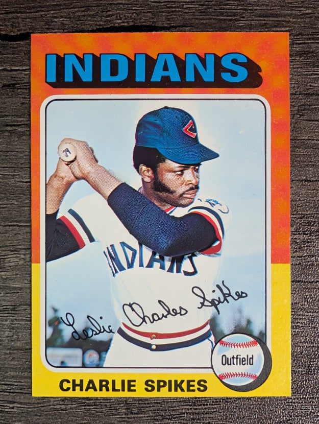 1975 Topps Mini #135 Charlie Spikes (EXMT)