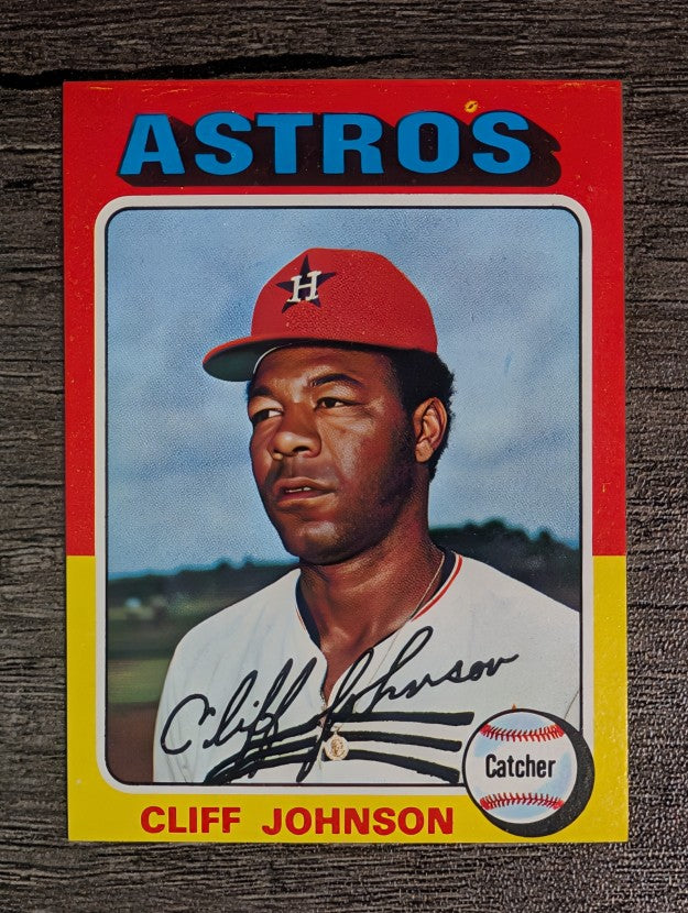 1975 Topps Mini #143 Cliff Johnson RC (FACTORY SHORT)