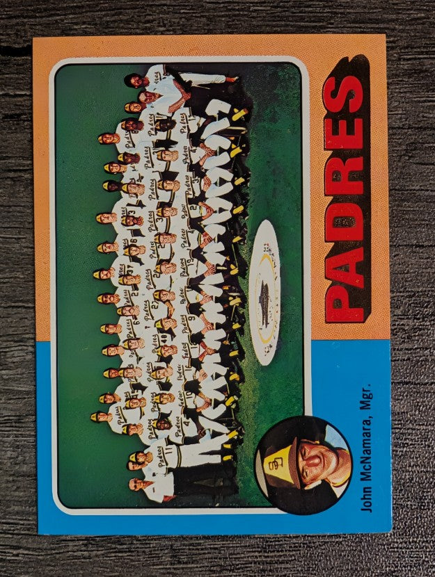 1975 Topps Mini #146 San Diego Padres CL/John McNamara MG (NM)