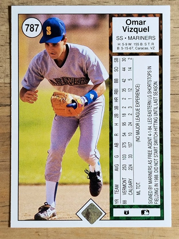 1989 Upper Deck #787 Omar Vizquel RC