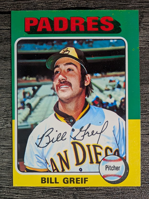 1975 Topps Mini #168 Bill Greif (FACTORY SHORT)