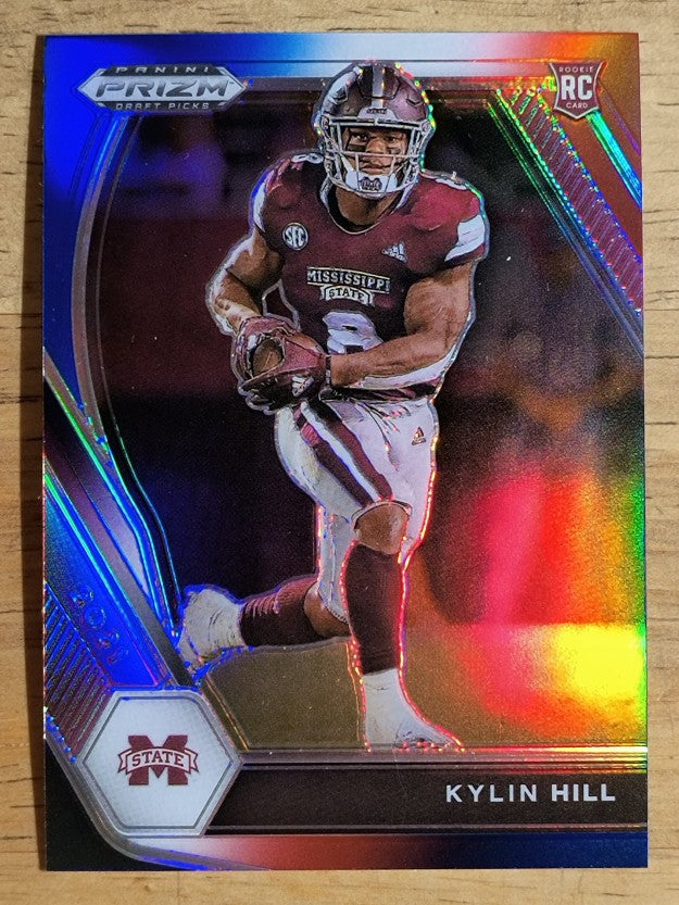 2021 Panini Prizm Draft Picks Prizms Red White and Blue #118 Kylin Hill