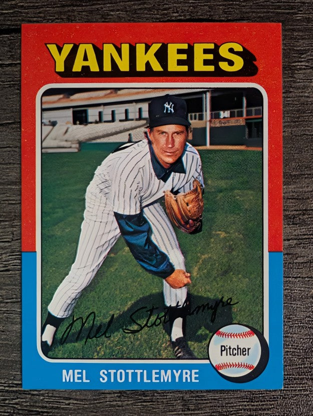 1975 Topps Mini #183 Mel Stottlemyre (NM)